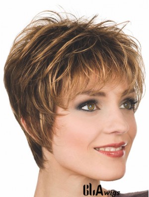 Boycuts Straight Auburn Capless Gorgeous Short Wigs