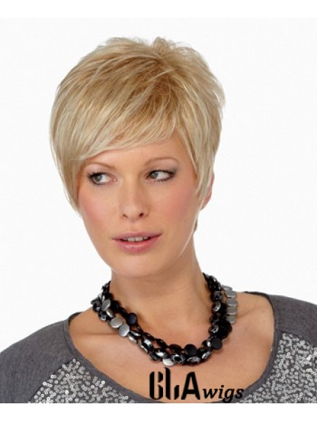 Boycuts Straight Blonde Capless Ideal Short Wigs