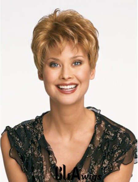 Boycuts Wavy Blonde Capless Ideal Short Wigs