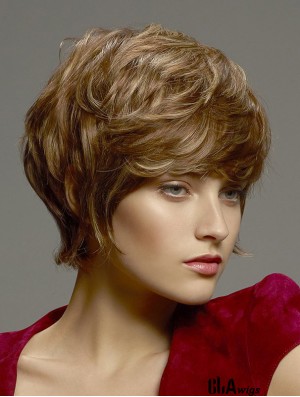 8 inch Fabulous Wavy Boycuts Blonde Short Wigs