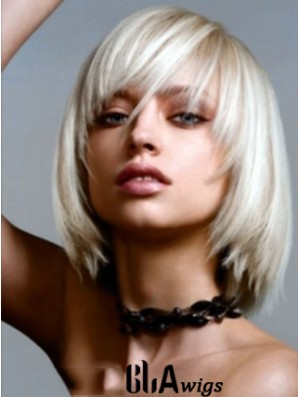 Small Bob Wig With Lace Front Straight Style Chin Length