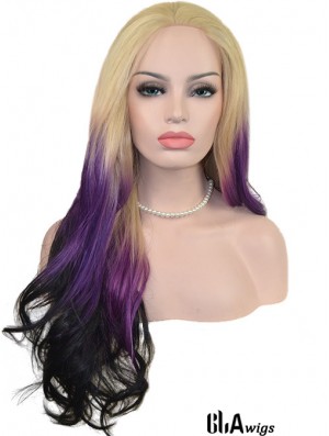 22 inch Ombre/2 Tone Long Without Bangs Wavy Great Lace Wigs