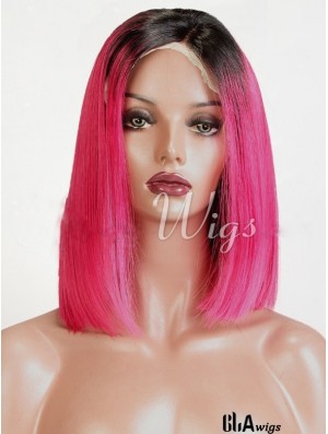 Chin Length Straight Bobs Full Lace 14 inch Sassy Black Women Wigs