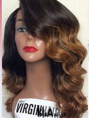 Ombre/2 Lale Front Wavy With Bangs Black Woman Looking For 100% Human Hair
