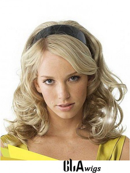 Long Wavy Blonde Gorgeous Synthetic Half Wigs