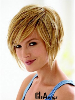 Bob Wig With Bangs With Capless Straight Style Chin Length