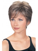 Wigs For The Elderly Lady Cropped Length Wavy Style