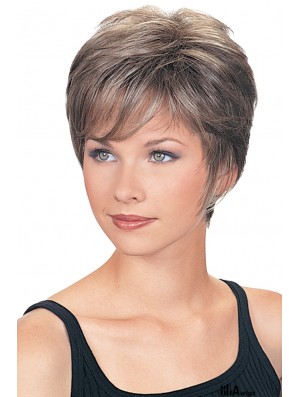 Cropped Wavy Wigs For The Elderly Lady