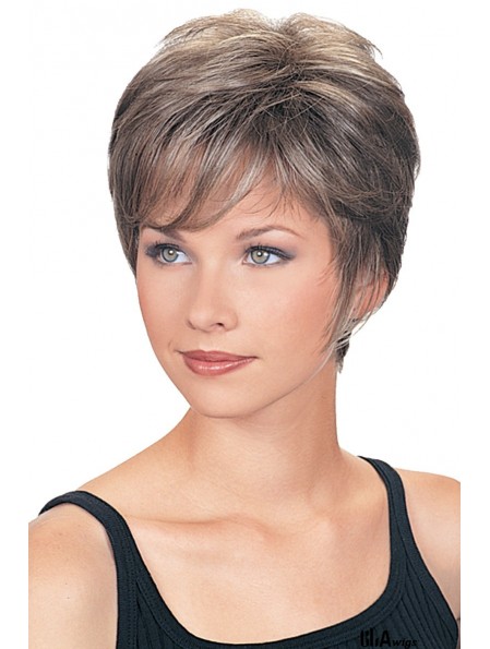 Cropped Wavy Wigs For The Elderly Lady