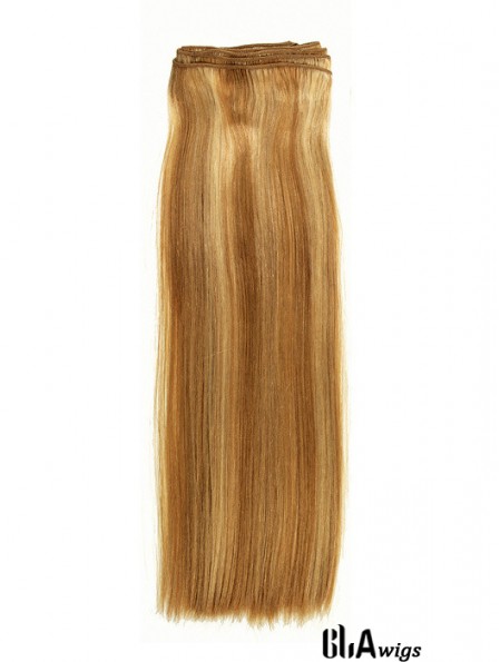 Straight Remy Human Hair Blonde New Weft Extensions