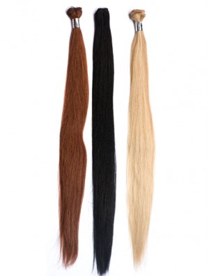 Straight Remy Human Hair Auburn Hairstyles Weft Extensions