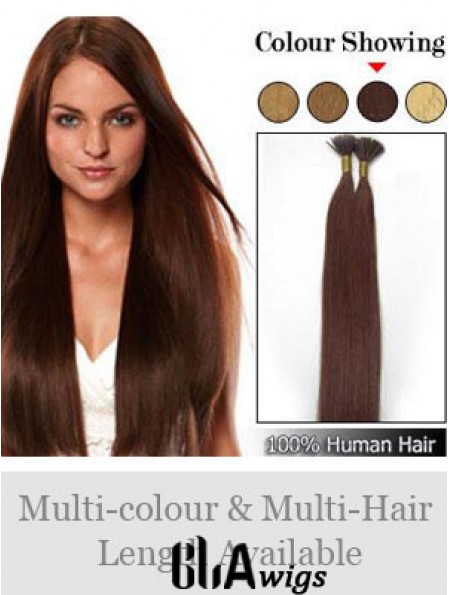 Auburn Straight Stick/I Tip Hair Extensions