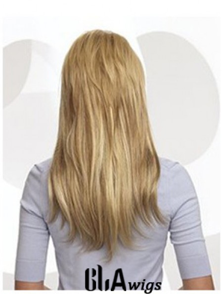 Cheap Blonde Straight Remy Human Hair Clip In Hair Extensions