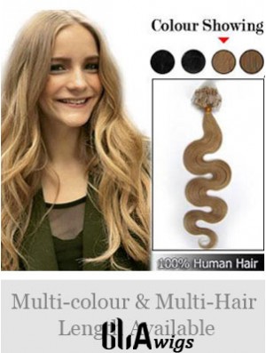 Stylish Blonde Wavy Micro Loop Ring Hair Extensions