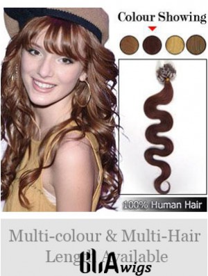 New Auburn Wavy Micro Loop Ring Hair Extensions