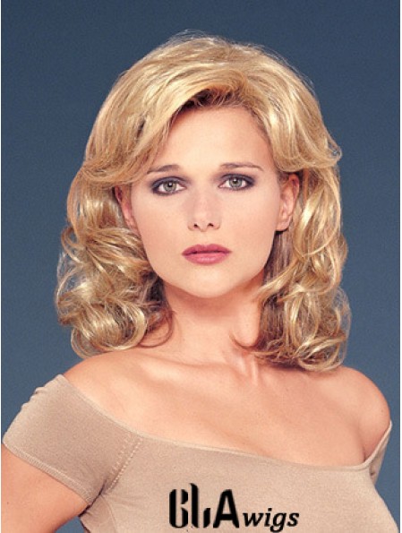 Hair Falls With Sunthetic Blonde Color Wavy Style