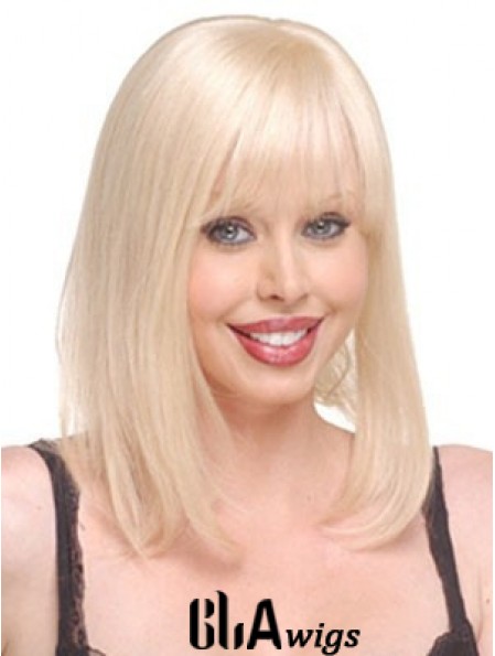 Cheap Straight Blonde Long Human Hair Hairpieces