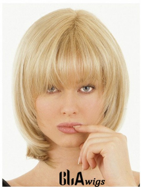 Half Wigs With Remy Straight Style Blonde Color