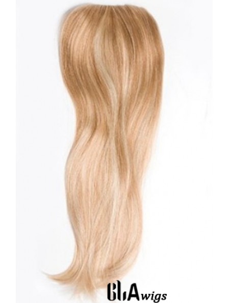 Cheapest Blonde Straight Remy Human Hair Clip In Hairpieces